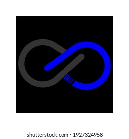 infinite vector symbol on black background