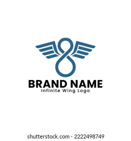 Infinite wing logo is perfect for technology logos, finance, marketing, technology, internet, digital, media, entertainment etc.