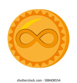 infinitecoin money golden icon vector illustration eps 10