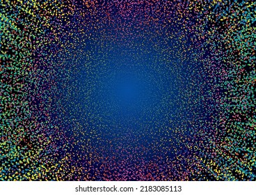 Partículas infinitamente coloridas de luz como estrellas en el espacio exterior