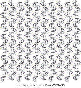 An infinitely repeating pattern featuring abstract shapes in various pastel colors on a black background. Perfect for textiles, wallpapers, digital backgrounds, and modern graphic projects.