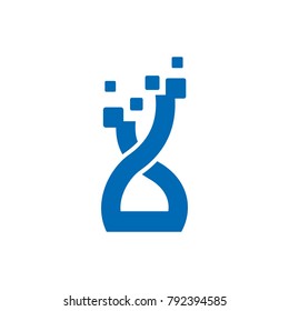 Infiniti digital leaf logo pixel logistic