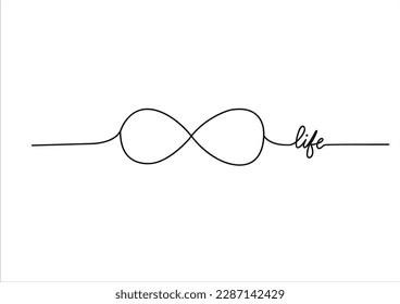 infinitiy life vector hand drawn design
