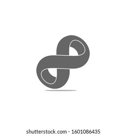 infinity 3d motion shadow curves design symbol logo vector