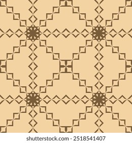 Infinity Abstract Knot Geometric e Chevron padrão sem emenda. Design Marrom Mínimo.