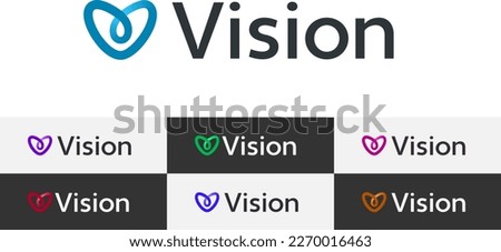 Infinity Abstract Letter V Logo Minimal Linear Gradient Overlapping Loop with Editable Text and Easy to Customize Color Swatches Includes 7 Color Variations