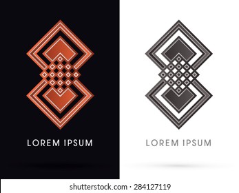 Infinity, Abstract shape, Square ,Box , graphic vector.