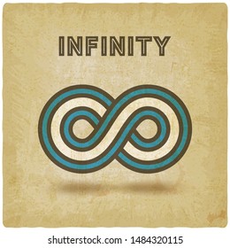 Infinity abstract sign design element vintage background