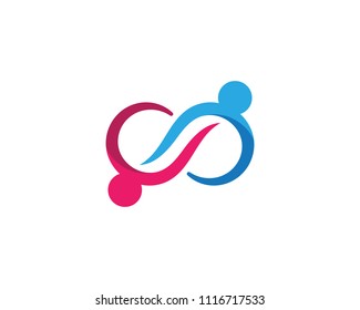 infinity Adoption and Community care Logo template vector icon