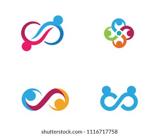 infinity Adoption and Community care Logo template vector icon