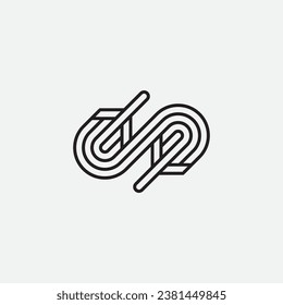 Infinity airplane logo design illustration vector template