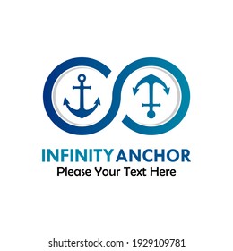 Infinity anchor logo template illustration