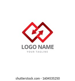 Infinity Arrow Vector Logo Design