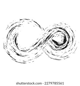 infinity artistic brush stroke vector illustration 