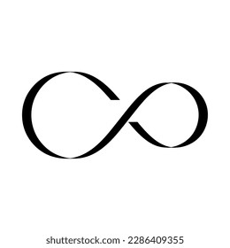 infinity artistic ribbon brush stroke vector illustration