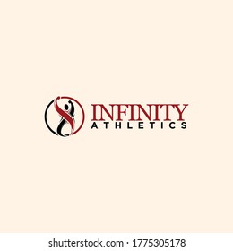 Infinity athletics logo design icon