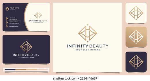 Infinity beauty Logo template. creative logo for cosmetic, skin care, fashion.