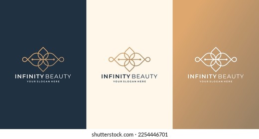 Infinity beauty Logo template. creative logo for cosmetic, skin care, fashion.