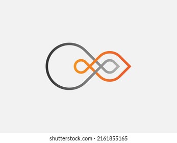 Infinity beauty minimalist logo and business card design, beauty, infinity, concept, life, premium.Premium Vector