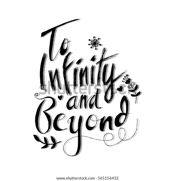 Infinity Beyond Unique Typography Poster Apparel Stock Vector Royalty Free