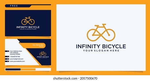 Infinity bicycle. logo and business card reference