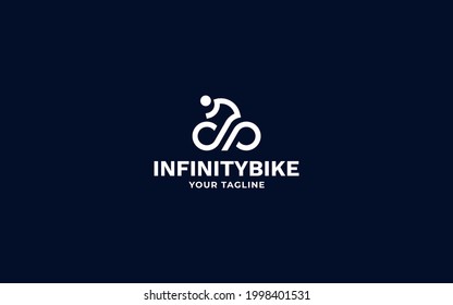 Infinity bike sign symbol logo man