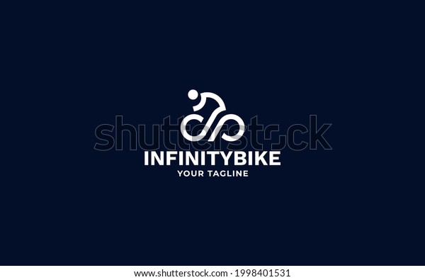 Infinity bike sign symbol logo\
man