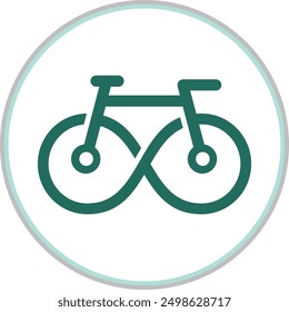 Infinity Bike trendy icon classic abstract beautiful vector illustration colorful artwork design
