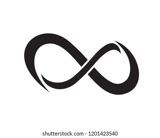 infinity black logo vector
