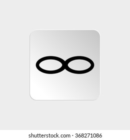 infinity  - black vector icon