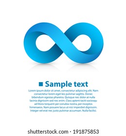 Infinity Blue Icon sign, template design element, Vector illustration