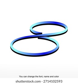 Vetor de design de modelo de logotipo azul infinito