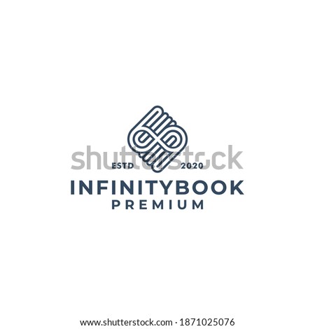 Infinity book logo design template vector illustration