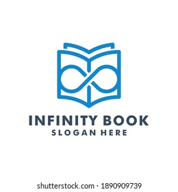 Infinity Book logo template design vector illustration