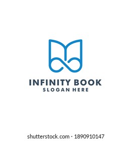 Infinity Book logo template design vector illustration