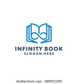 Infinity Book logo template design vector illustration