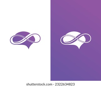 Infinity brain logo design template