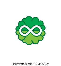 Infinity Brain Logo Icon Design