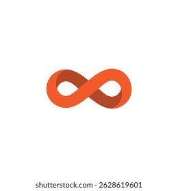Infinity bright abstract vector logotype. Universal 3D eight ring symbol design, no limits.