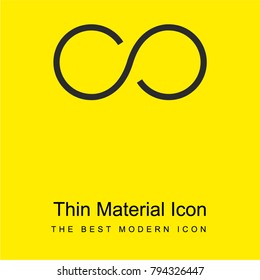 Infinity bright yellow material minimal icon or logo design