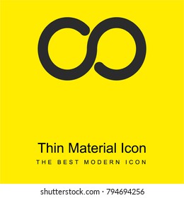 Infinity bright yellow material minimal icon or logo design