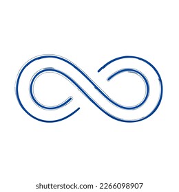 infinity brush on white background, vector illustration.