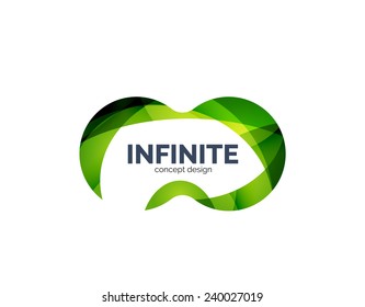 Concepto de logotipo empresarial infinito, concepto de ciclo o bucle