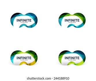 Concepto de logotipo empresarial infinito, concepto de ciclo o bucle