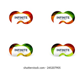 Concepto de logotipo empresarial infinito, concepto de ciclo o bucle