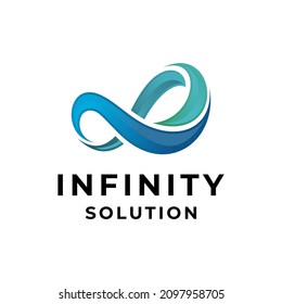 infinity and business logo icon and vecor