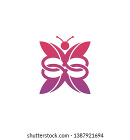 Infinity Butterfly Logo - Vector logo template
