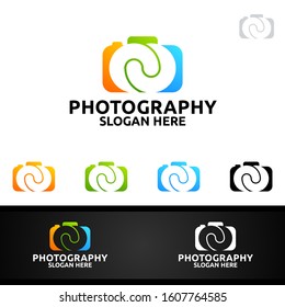 Infinity Camera Photography Logo Icon Vector Design Template