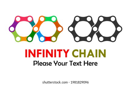 Infinity chain logo template illustration