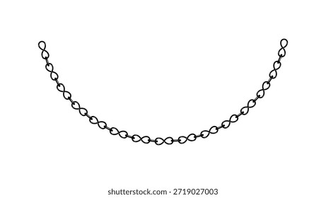 Infinity Chain symbol, black isolated silhouette
